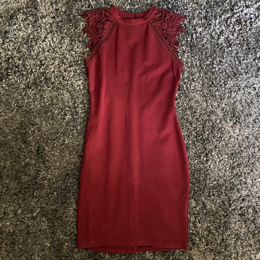 Red Wine Bodycon Dress